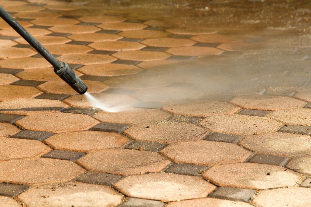 pressure washing pavers