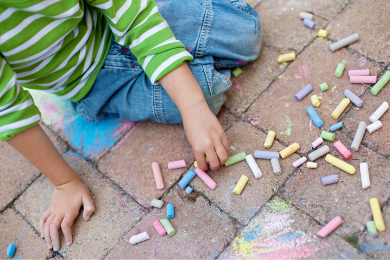 How to Remove Sidewalk Chalk + Crayon Marks from Pavers (Guide