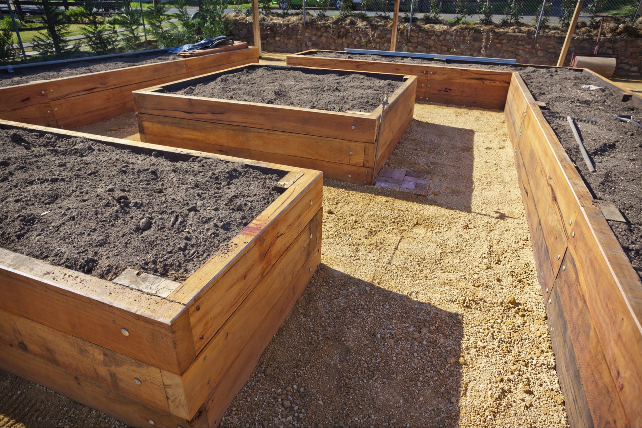 How To Install A Paver Patio {The Foundation of My Raised Garden Beds} 