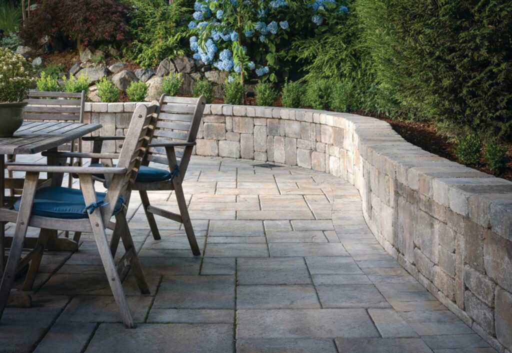 paver patio and paver retaining wall